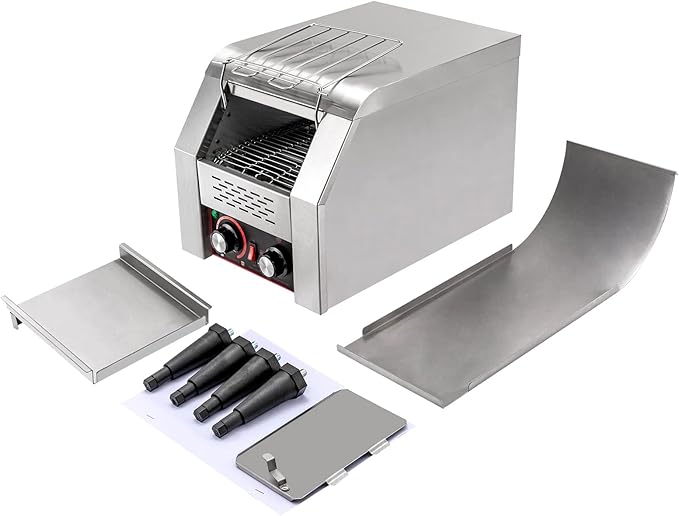 LYNICESHOP Commercial Conveyor Toaster, 150slices/h Stainless Steel Bread Baking Machine Commercial Conveyor Toaster Countertop Electric Restaurant Equipment for Home Restaurants Bakery