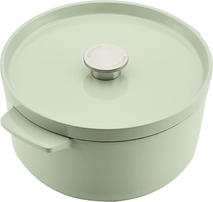 KitchenAid Enameled Cast Iron Dutch Oven/Casserole, 6 Quart, Pistachio