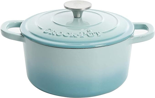 Crock-Pot Artisan Round Enameled Cast Iron Dutch Oven, 5-Quart, Pink Blush