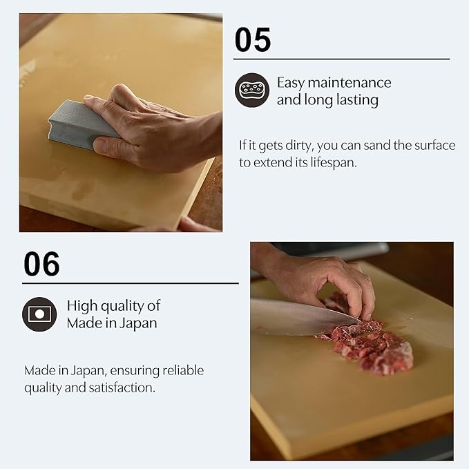 Asahi Cookin Cut Rubber Cutting Board, NE05103, Home Use, Made in Japan LL 16.5 x 9.8 x 0.5 inches (42cm x 25cm x 1.3cm)