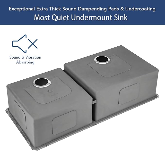 42 in. x 19 in. x 10 in. 16-Gauge Stainless Steel Undermount 60/40 Offset Double Bowl Kitchen Sink with Strainers