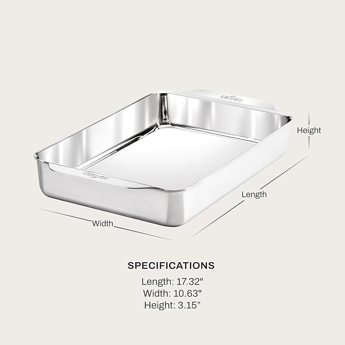 All-Clad Stainless Steel Bakeware, Rectangular Baking Pan, 9 x 13 inch