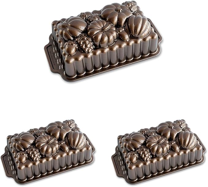 Nordic Ware Harvest Bounty Loaf Pan (Pack of 3)