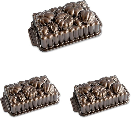Nordic Ware Harvest Bounty Loaf Pan (Pack of 3)