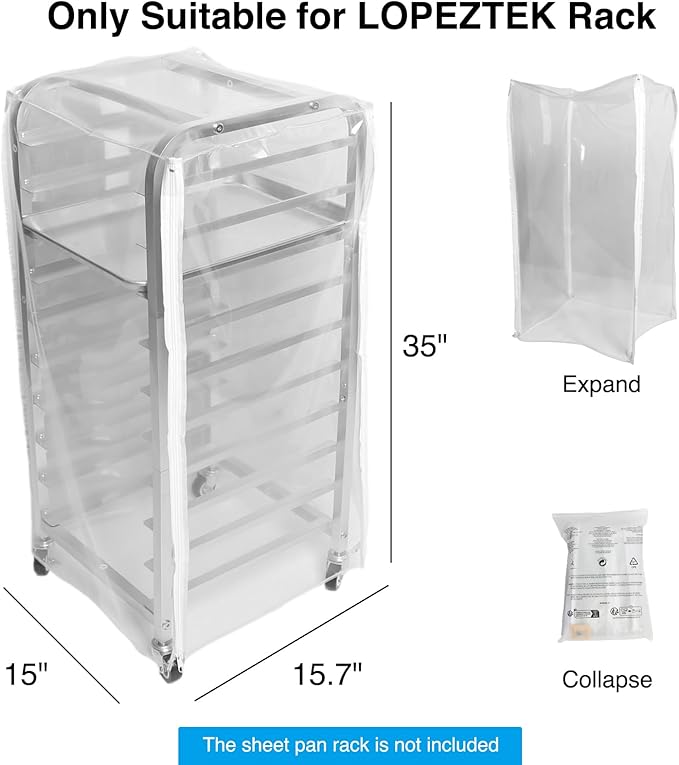 Bakery Rack Exclusive Dustproof Cover, Non-Generic