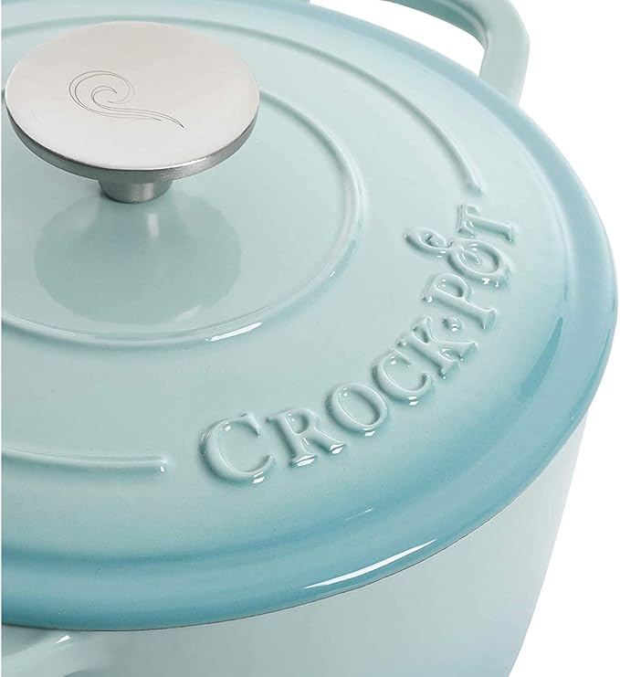 Crock-Pot Artisan Round Enameled Cast Iron Dutch Oven, 7-Quart, Blush Pink