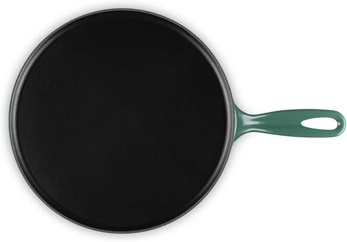 Le Creuset Enameled Cast Iron Traditional Round Crepe Pan, 10.25", Artichaut