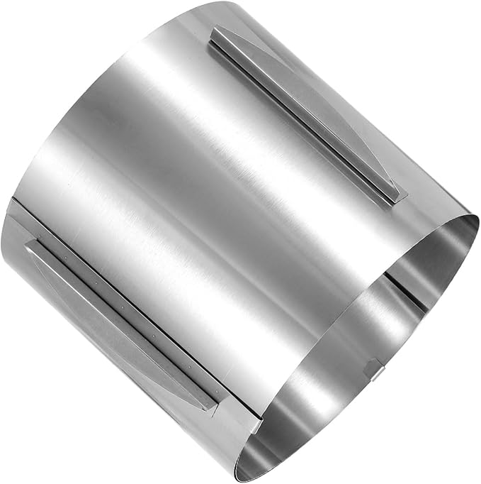 HARFINGTON 6" to 12" Cake Ring 19cm High Adjustable Round Cake Ring Stainless Steel Mousse Baking Moulds Bakeware Supplies for Baking Cooking Making Tool
