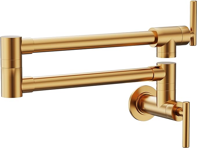 Pot Filler Faucet Gold Commercial Wall Mount Stove Faucet Wall Mount Kitchen Sink Pot Filler Facuet