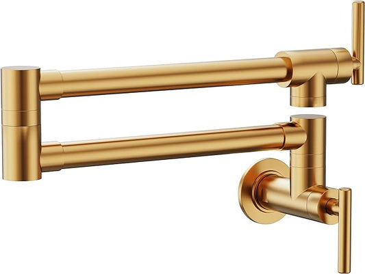 Pot Filler Faucet Gold Commercial Wall Mount Stove Faucet Wall Mount Kitchen Sink Pot Filler Facuet
