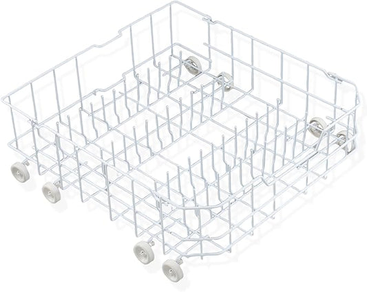 Allstare WD28X10384 Dishwasher Lower Rack Replacement Parts for GE Dishwasher Parts Lower Dishrack Assembly with Wheels GHDA485N10CS GLD4406R00BB GE Dishwasher Bottom Rack 22.2"D x 21.3"W x 7.3"H