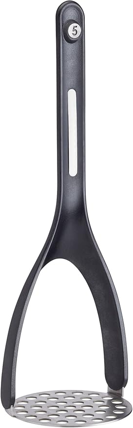 KitchenCraft MasterClass Smart Space Nesting Magnetic Kitchen Utensil Set, Silicone, Black, 9 x 9 x 30 cm, Pack of 5