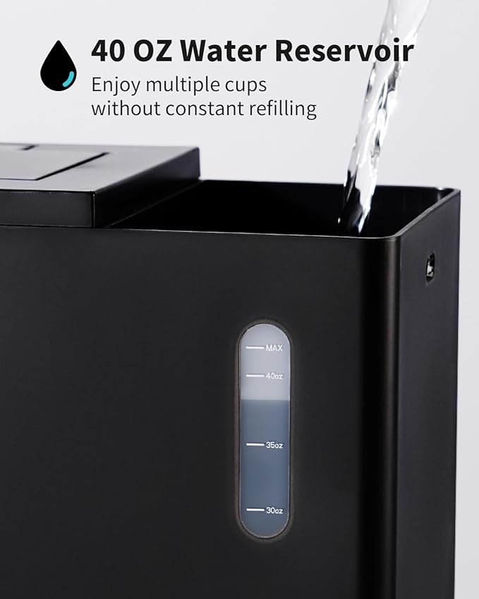 Hot & Iced Single Serve Coffee Maker for K Cup & Grounds, 6–16oz Brew Sizes, 40oz Water Tank, Reusable Pod Filter, Easy-to-Use, Black