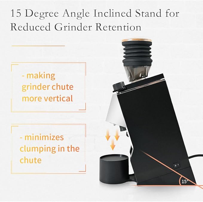 Incline Stand with Dosing Cup Stand Compatible with Eureka Mignon Espresso Coffee Grinder Durable Tilted Angled Base Accessories Parts Low Retention Single Dose Kit