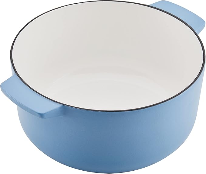 KitchenAid Enameled Cast Iron Dutch Oven/Casserole, 6 Quart, Blue Velvet