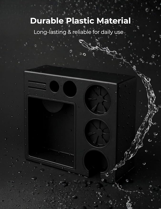 Multifunctional Espresso Tamping Station with Knock box| Universal Fit Espresso Accessories Organizer| Barista Tool Organizer for 51 54 58mm Portafilter, Tamper, Distributor & Puck Screen
