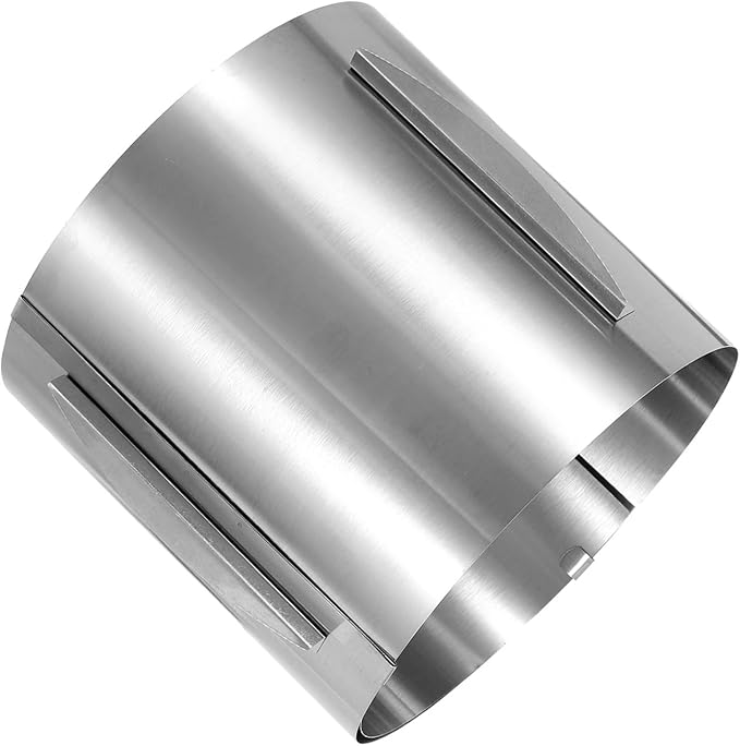 HARFINGTON 6" to 12" Cake Ring 20cm High Adjustable Round Cake Ring Stainless Steel Mousse Baking Moulds Bakeware Supplies for Baking Cooking Making Tool