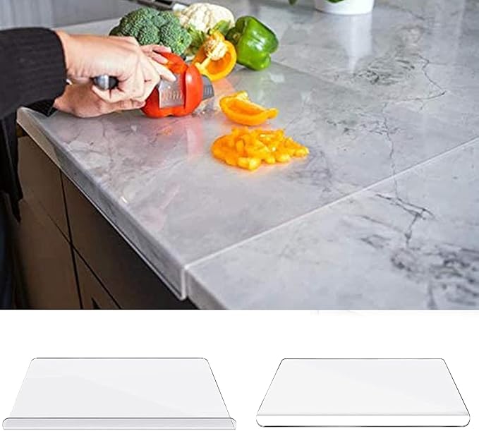 Clear Cutting Board for Kitchen with Lip with Non Slip 24" Wide x 18" Long AZM Displays