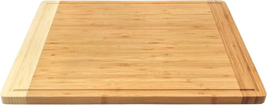 BambooMN Universal Premium Pull Out Cutting Boards - Under Counter Replacement - Designed To Fit Standard Slots - Heavy Duty Kitchen Board with Juice Groove - 20" x 16" x 0.75" - 2 Pieces