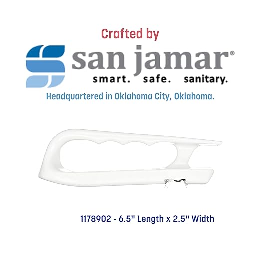 San Jamar Cutting Board Refinisher Cutting Board Scraper with Grooved Handle for Kitchen and Restaurants, Plastic, 6.5 x 2.5 Inches, White