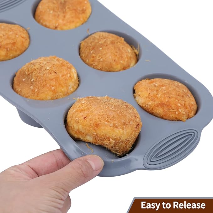 10in1 Nonstick Silicone Baking Cake Pan Cookie Sheet Molds Tray Set for Oven, BPA Free Heat Resistant Bakeware Suppliers Tools Kit for Muffin Loaf Bread Pizza Cheesecake Cupcake Pie Utensil (Grey)