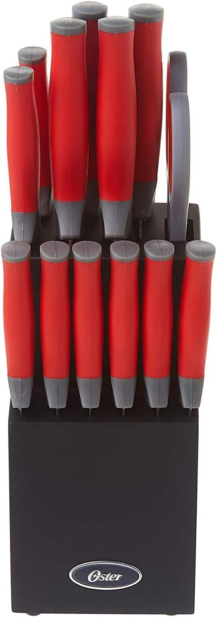 Oster Lindbergh 14 Piece Cutlery Set, Red
