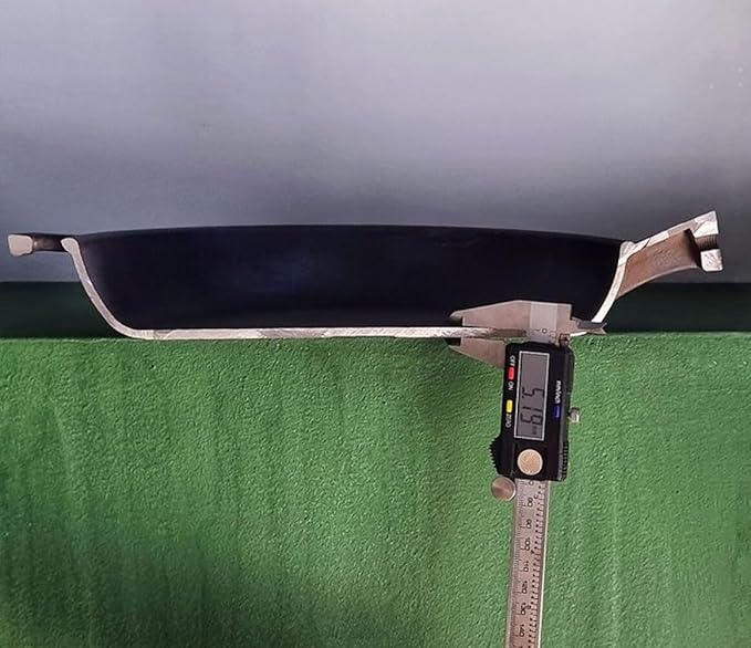 Crepe Pan Cast Iron Pancake Pan with Wooden Handle 9.5 x 0.8" Cooking Pan for Omelette Dosa Pan, Induction Safe