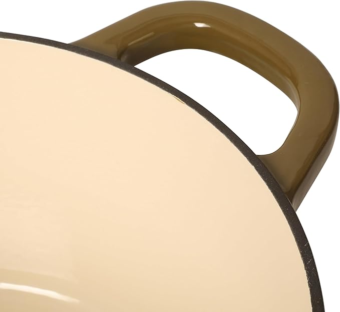 Crock Pot Artisan 5-Quart Round Cast Iron Dutch Oven Pot With Lid - Gradient Sage Green