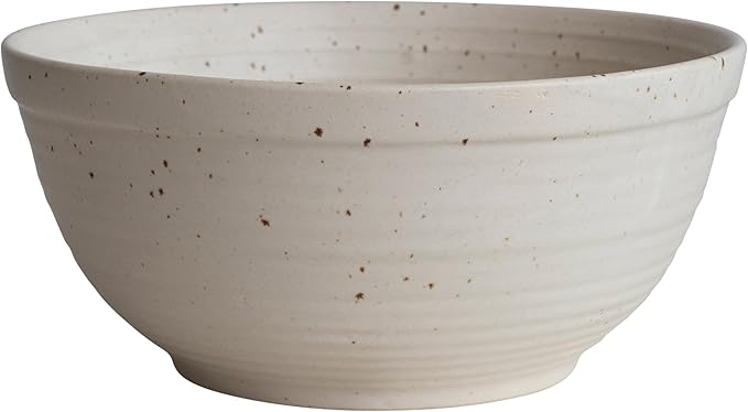 Farmhouse Stoneware Bowl, White Speckled Glaze