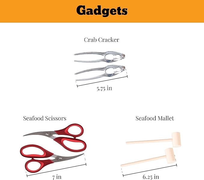 Granite Ware 15-Piece Seafood Set with 15.5 Qt Stock Pot, Lid & Steamer Insert and Seafood Tool Kit for Crab, Lobster, Shrimp Boiling.