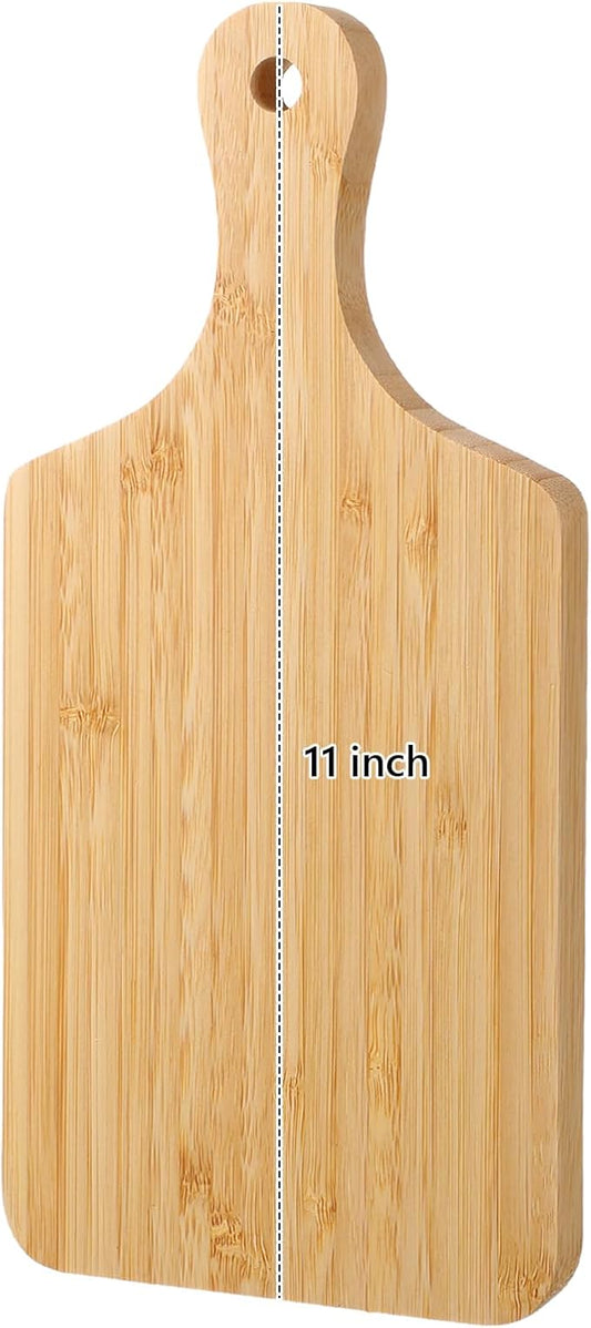 Patelai 1 Pack Thicken Bamboo Cutting Board Bulk Acacia Wood Chopping Unfinished Crafts Serving Charcuterie Boards for DIY Wedding Housewarming Gift (Bamboo Wood)