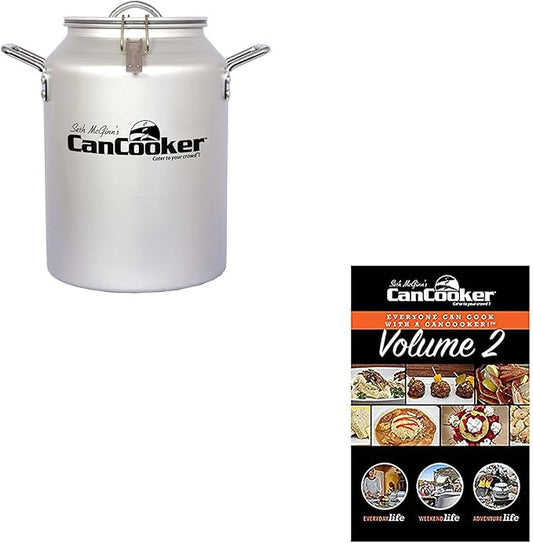 CanCooker Convection 4 Gallon Steam Cooker Bundle with 100-Page Recipe Cookbook – Durable Anodized Aluminum, Multi-Heat Source Compatible, Fast & Healthy Cooking