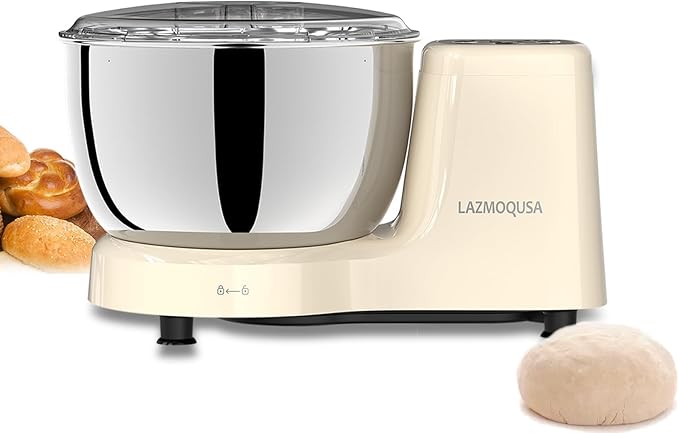 Electric Dough Mixer Maker 5.5 QT, Fermenting and Kneading Flour Mixer Machine with 304 Stainless Steel Bowl & Smart Timing for Baking Bread Cake Pizza Roti Dumpling Dough & Sourdough