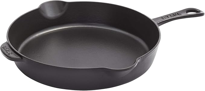 Staub Cast Iron 11-inch Traditional Skillet - Matte Black, Made in France