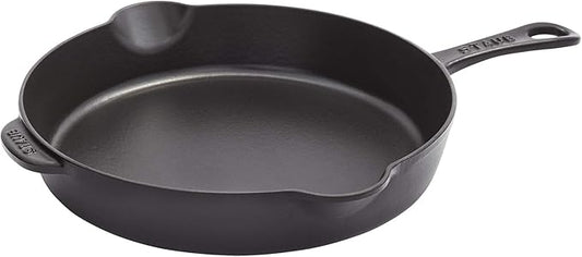 Staub Cast Iron 11-inch Traditional Skillet - Matte Black, Made in France
