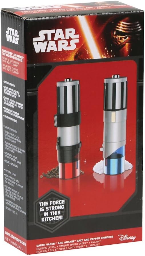 Star Wars Lightsaber Electric Salt and Pepper Mill Grinder (Pack of 2)