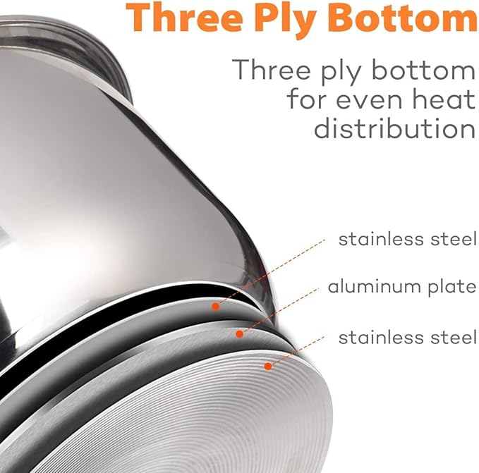 Goldlion Stainless Steel Inner Pot Compatible with Ninja Foodi 6.5 Quart Accessories Replacement Insert Liner