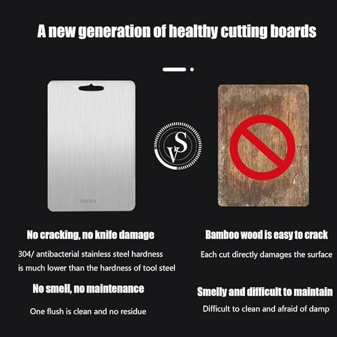 Titanium Cutting Board - New Upgrade 100% Pure Titanium Cutting Boards for Kitchen Double Sided Non Toxic Titanware Cutting Board,Hygiene Durable Dishwasher Safe Chopping Board (18"L x 12"W))