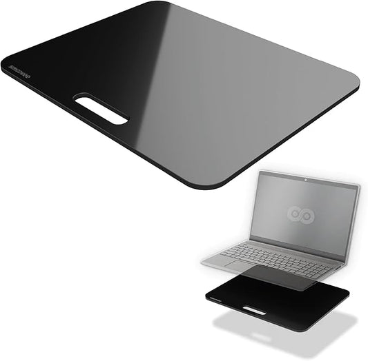 Smoovee - Sliding Surface - Adam Black 11 x 13.78 inch, Appliance Rolling Tray for Kitchen Appliances – 360° Wheels, Stainless Steel Hubs, Easy‑Clean Durable Tray