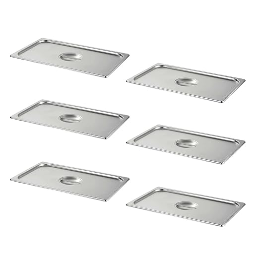 Aplancee Stainless Steel Steam Table Pan Lid – Fits 1/1 Size Hotel Pans, Anti-Jam Food Pan Cover, Buffet Catering Chafer Lid, Dishwasher Safe
