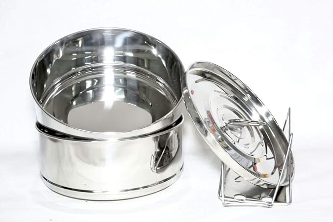 Stackable Stainless Steel Insert Pans - Inserts for Instant Pot - Pan for Instapot - Accessories for Instant Pot- FITS 6 QT and Above - Single Size - Pressure Cooker Steamer Pan Accessories