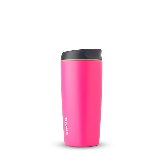 Owala SmoothSip Insulated Stainless Steel Coffee Tumbler,Reusable Iced Coffee Cup,Hot-Coffee Travel Mug,BPA Free,20 oz,Pink (Watermelon Breeze),(Pack of 8)