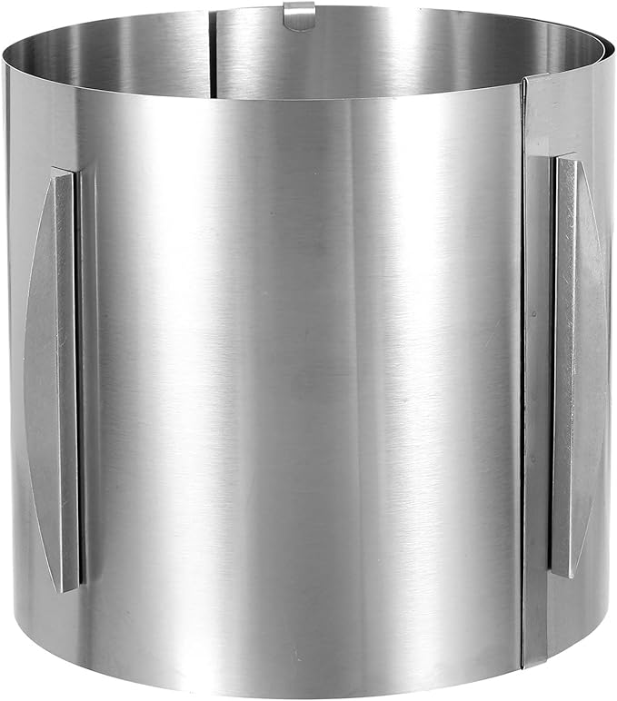 HARFINGTON 6" to 12" Cake Ring 20cm High Adjustable Round Cake Ring Stainless Steel Mousse Baking Moulds Bakeware Supplies for Baking Cooking Making Tool