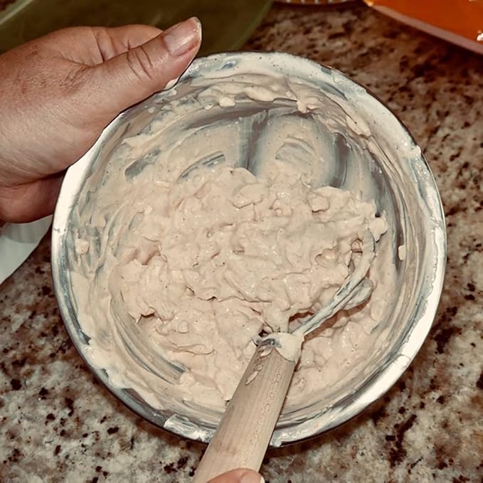 Lehman's Old Country Maple Dough Mixing Whisk Baking Tool Quick Mixing 14"