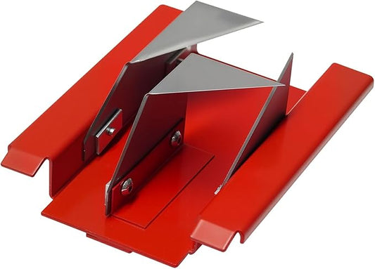 DT15C 1.5" Cut-Off Duct Board Cutting Tool — Heavy-Duty HVAC Hand Tool for Straight & End Cuts on Duct Board, Red Steel Sled Frame, Replaceable Heat-Treated Stainless Blades