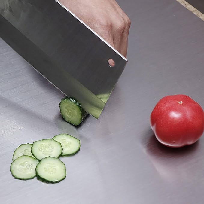 Stainless Steel Cutting Boards for The Kitchen, Suitable for Meat, Fruits, Vegetables, Bread, and Baking Large-sized Cutting Boards (60 x 40cm/23.6 x 15.7 in)