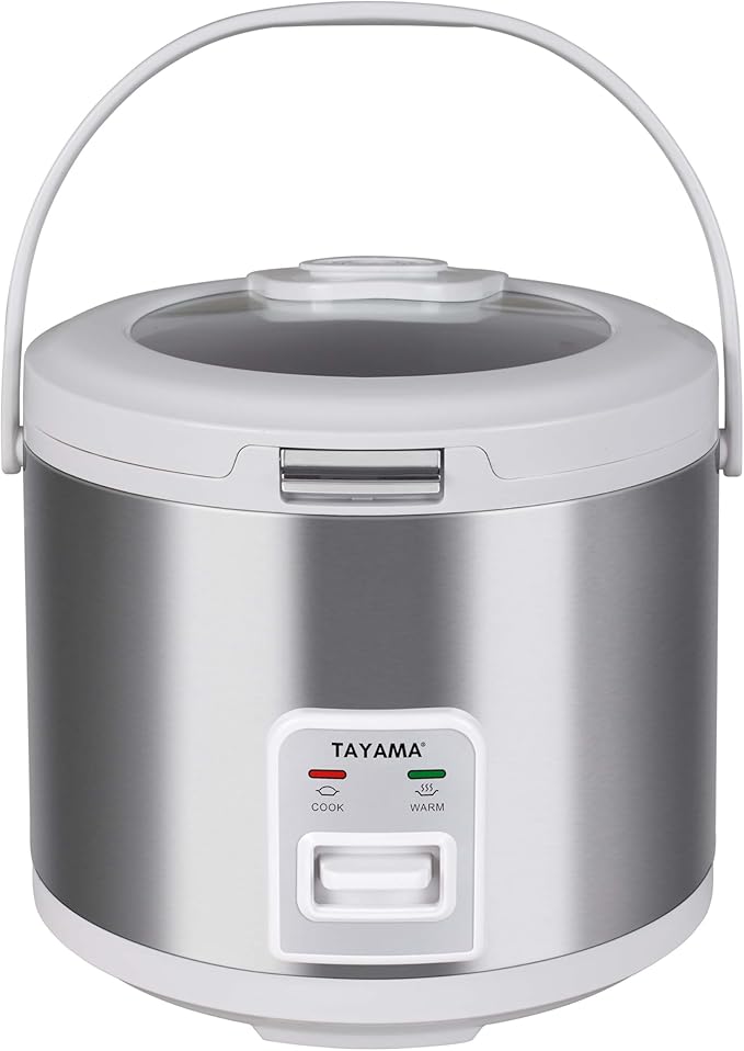 TAYAMA 10-Cup Automatic Rice Cooker & Warmer with Glass Lid