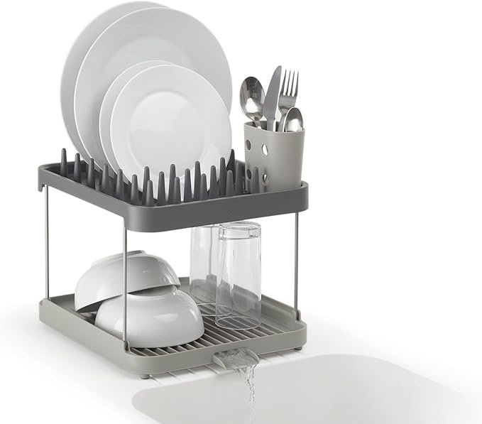Joseph Joseph Duo 2-Tier Dish Rack - Grey
