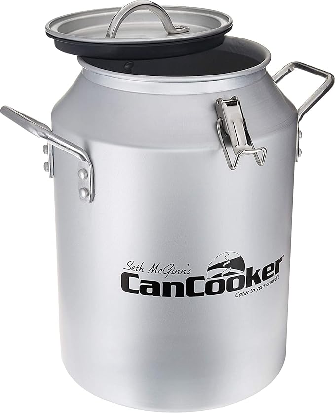CanCooker Camping Meals Cookware | 4 Gallon Steam Cooker, Cooking Rack, Butter Garlic Salt Seasoning & 100-Page Recipe Cookbook