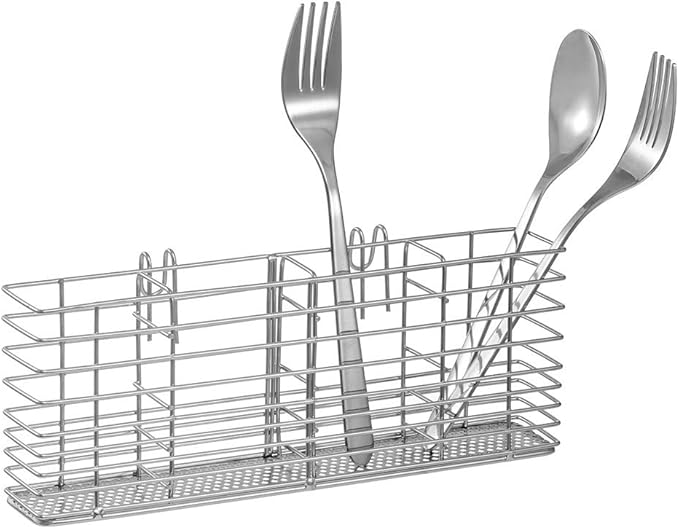 SANNO Expandable Dish Drying Rack,Large Dish Drainer Drainwith 4 Division Utensil Silverware Cutlery Holder, Expandable Dish Rack Shelf Dish Rack in Sink or Over Sink On Counter Stainless Steel